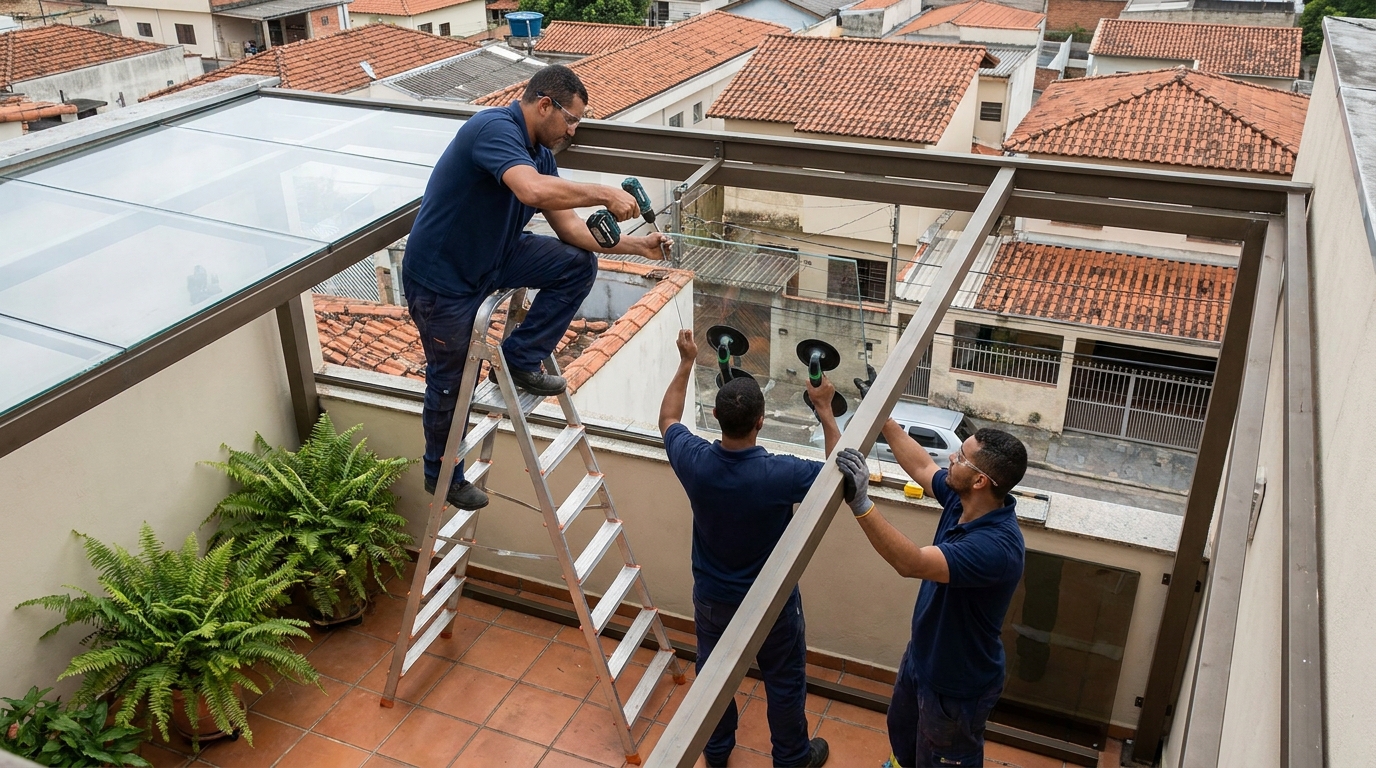 Cobertura de Vidro em Itajaí‑SC